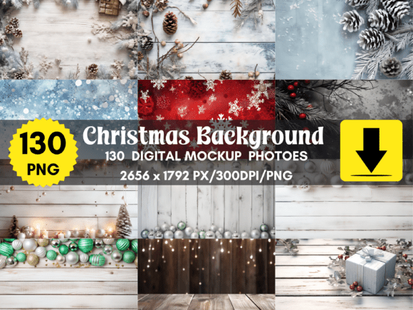 130 Christmas Background Mockup: A Practical Resource for Holiday Design Projects