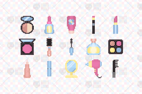 Beauty Accessories Pixel Symbols: A Versatile Toolkit for Digital Designers