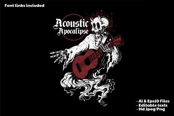 Devil Skeleton Guitar Logo: Bold Branding Made Easy