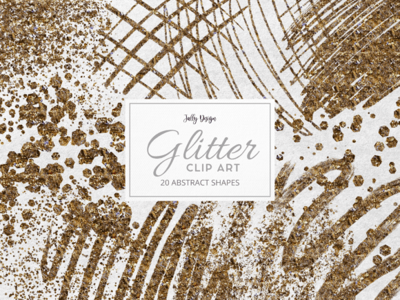 Dusty Golden Glitter Abstract Clip Art: A Versatile Design Resource for Creative Projects
