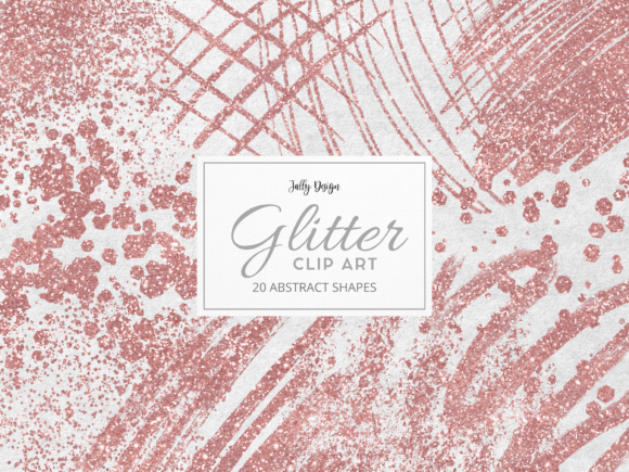 Dusty Pink Glitter Abstract Clip Art: A Versatile Design Resource