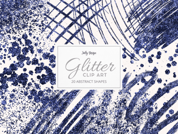Navy Blue Glitter Abstract Clip Art: Elevating Creativity with Premium Design Assets