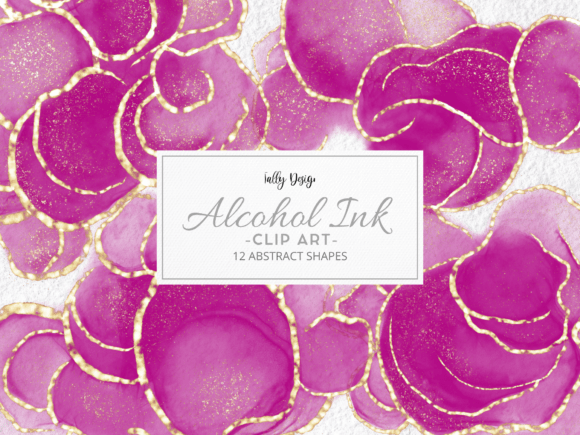 Purple Pink Alcohol Ink Luxury Clip Art: Creative Integration for Diverse Projects