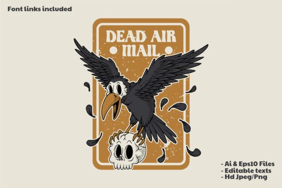 Retro Flying Skull Faced Crow: A Bold Logo for Brands That Want to Stand Out