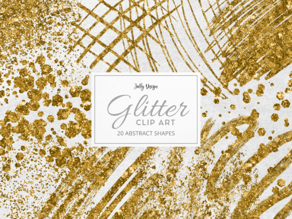 Shiny Golden Glitter Abstract Clip Art – Creative Spark for Every Project